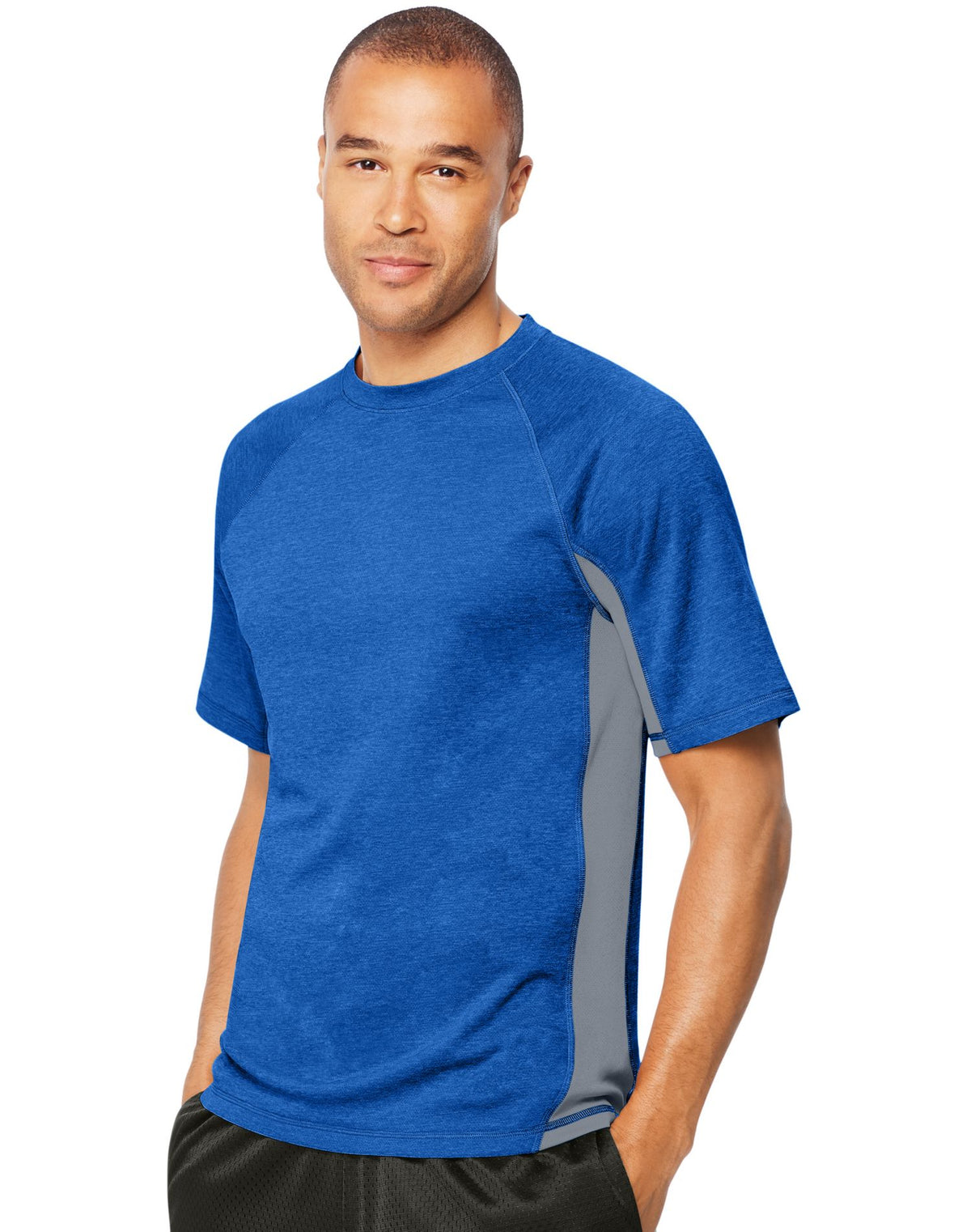 Hanes Men's X-Temp Performance Pique Polo Short Sleeve Shirt - Black L